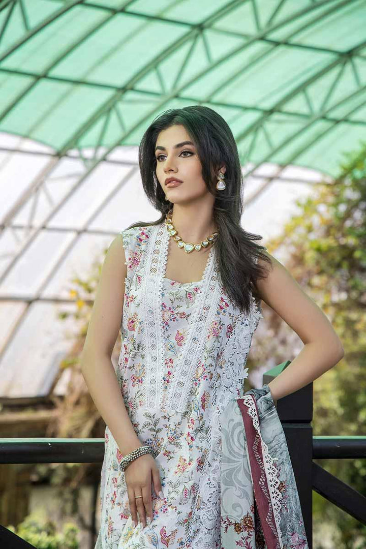 Malook - Kashish - White - LAwn - 3 Piece - Unstitch