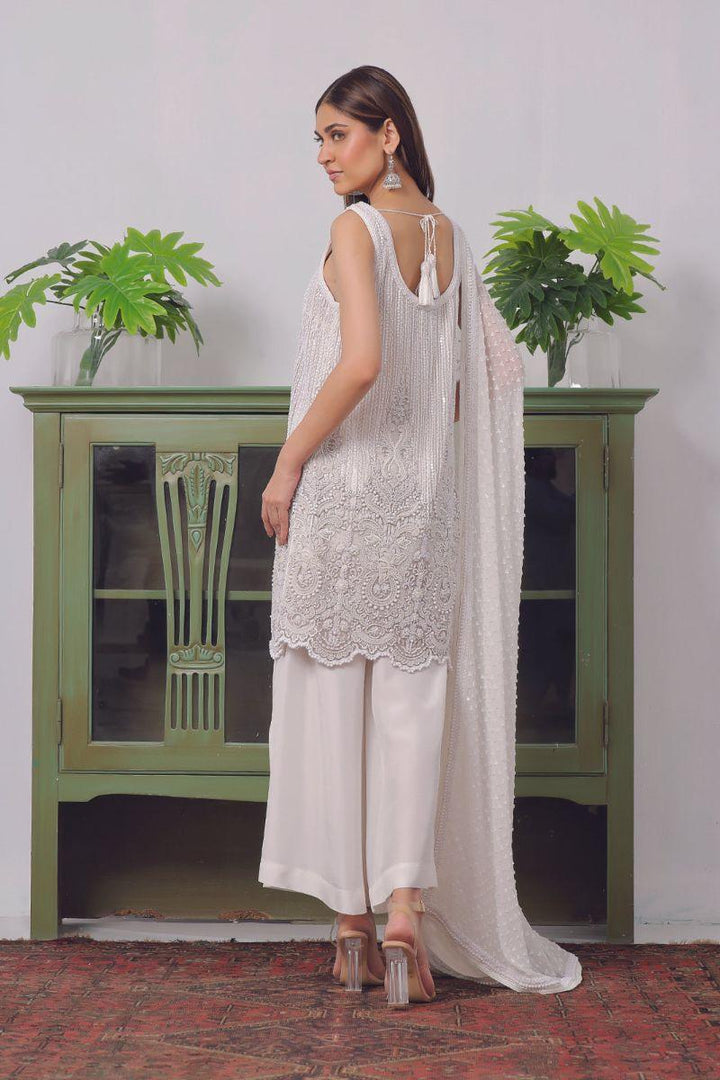 Rizwan Beyg Design - Mirabelle - Cotton Net - White - 2 Piece