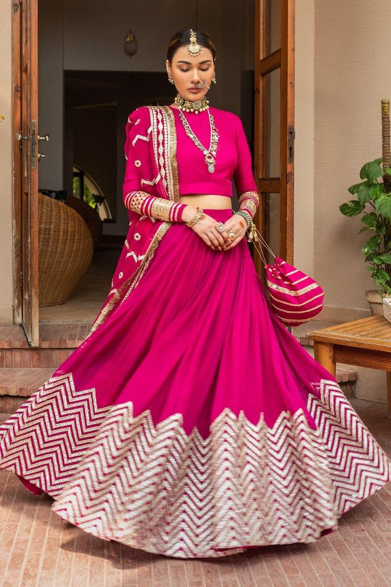 Allure by Ih - SITAAR - Silk & Chiffon - Magenta - 4 Piece - Studio by TCS