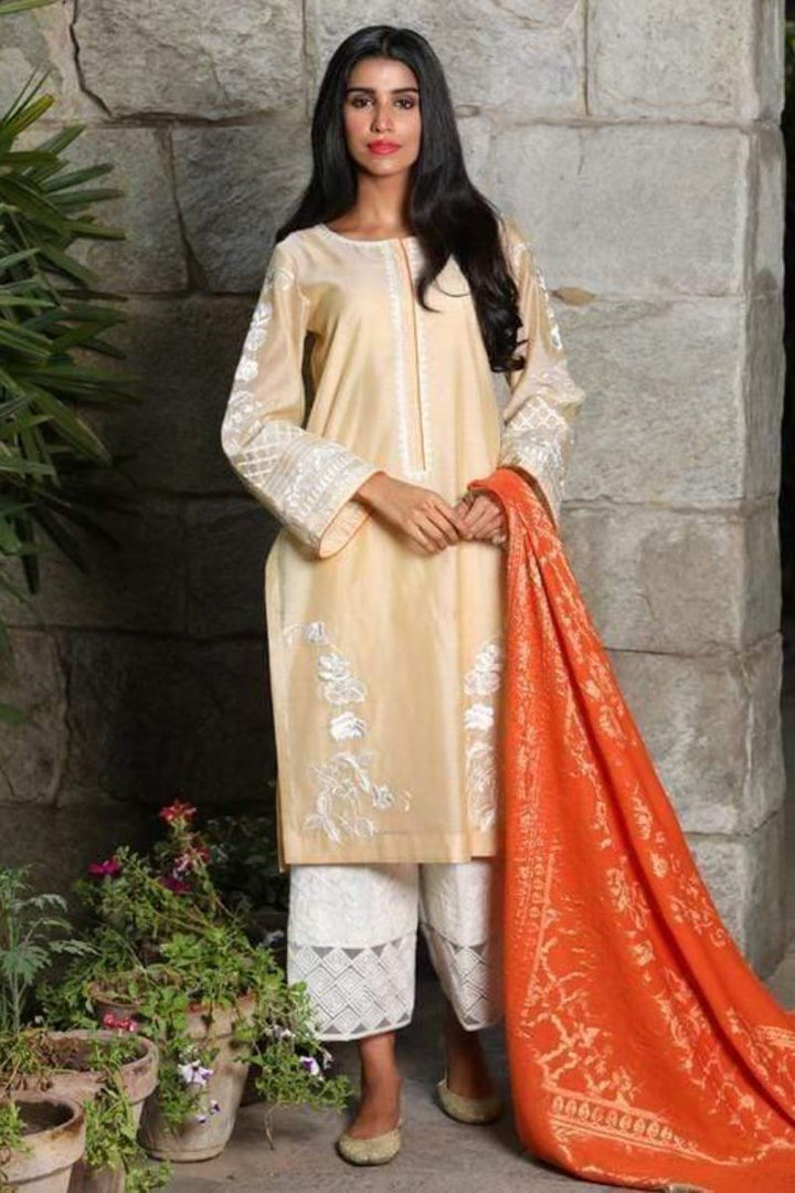 Maheen Trends - Carnelian Dream - Beige - 3 Piece - Organza Lawn