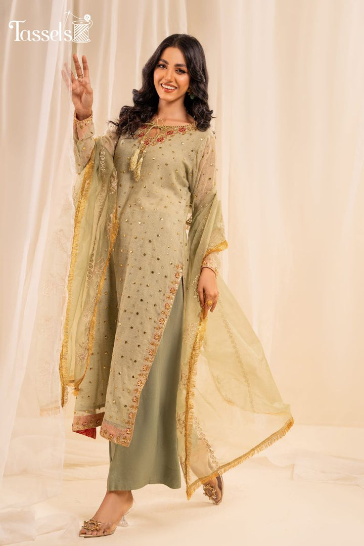 Tassels - Bagh - Light green -  Khaadi Net - 3 Piece