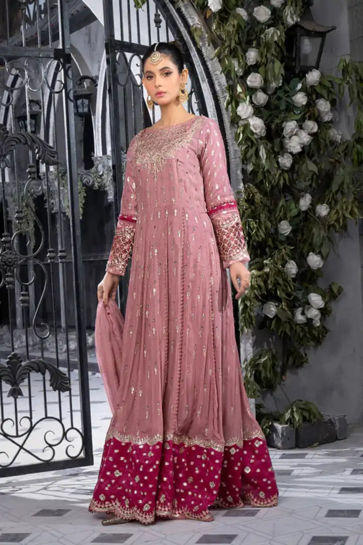 Sarajahan - Martina - Chiffon - Pink - 3 Piece