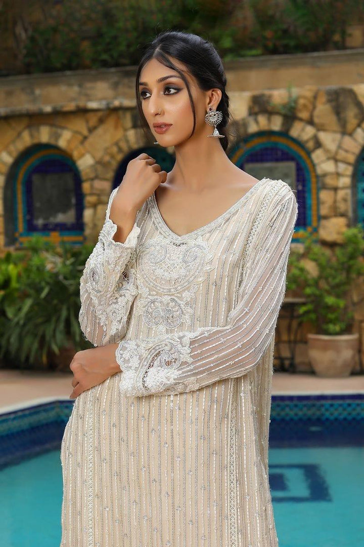 Rizwan Beyg - Ruhena - Chiffon - White - 1 Piece - Studio by TCS