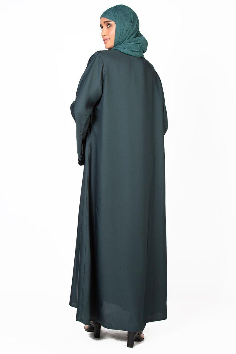 Abaya.pk - Pristine Green Abaya - Nada Farbic