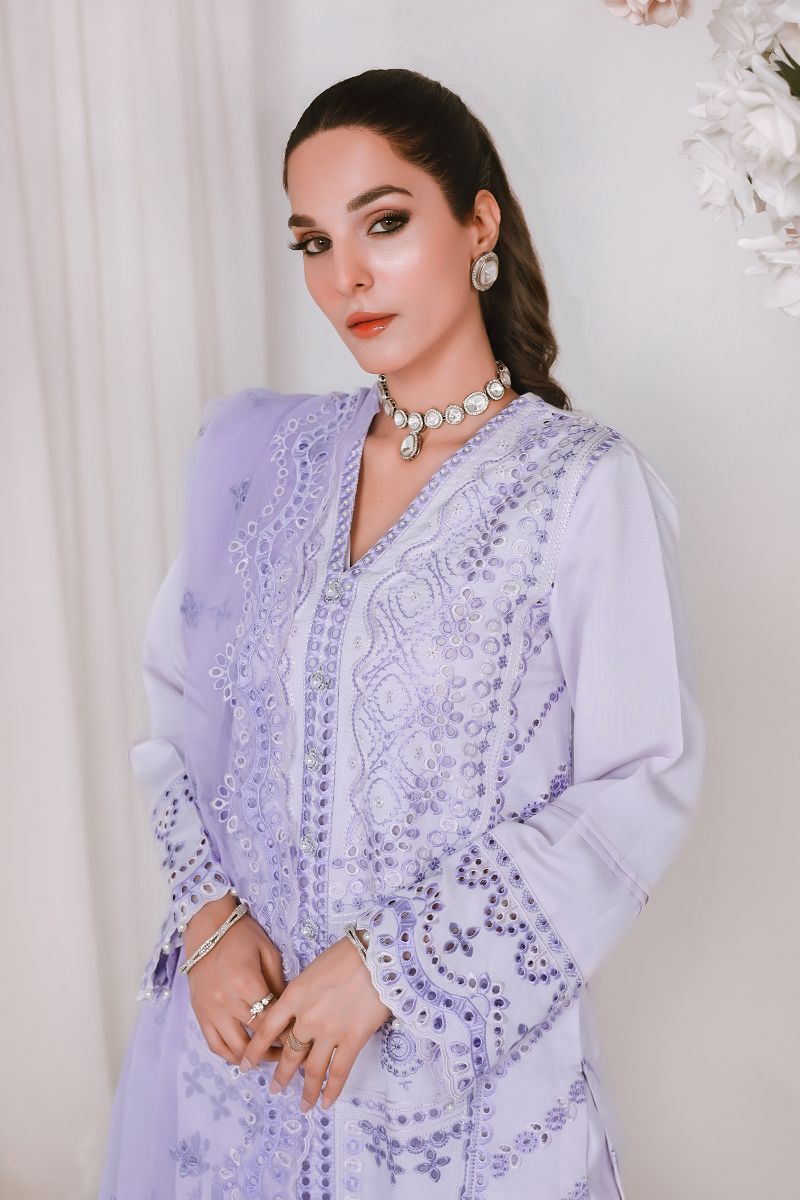 Reema Ahsan - KOMAL - Khadi silk  - Lilac  - 3 Piece