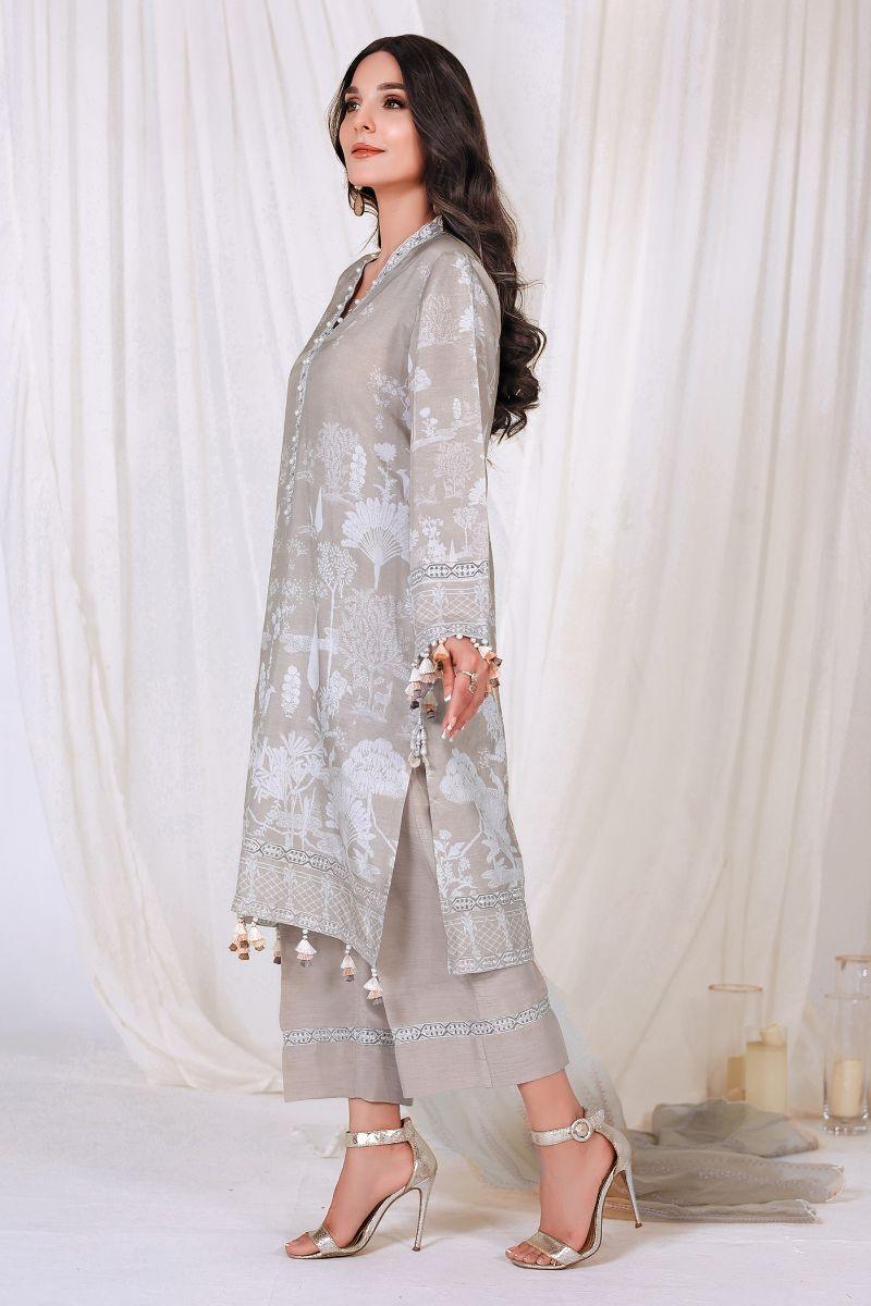 Reema Ahsan - NIA - Korean raw silk  - Skin  - 3 Piece