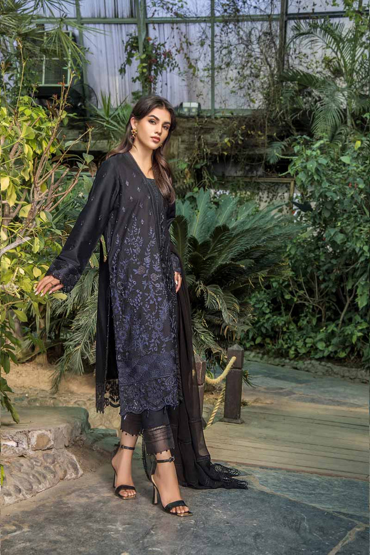 Malook - KOIL - Black - Lawn - 3 Piece - Unstitch