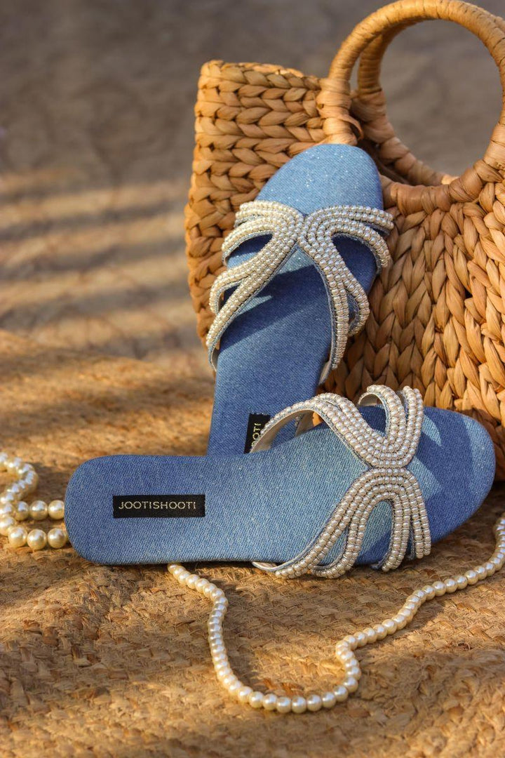 JootiShooti - Nelly Pearl Slides - Blue - Slides