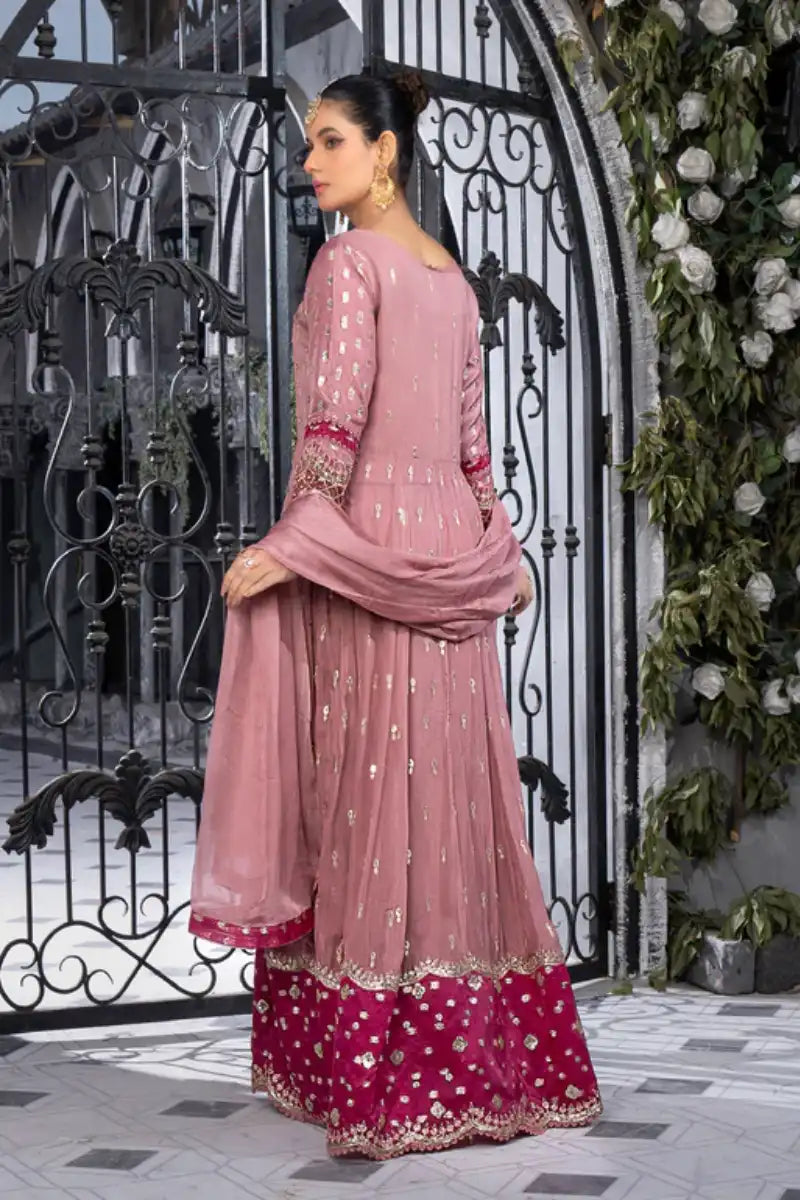 Sarajahan - Martina - Chiffon - Pink - 3 Piece