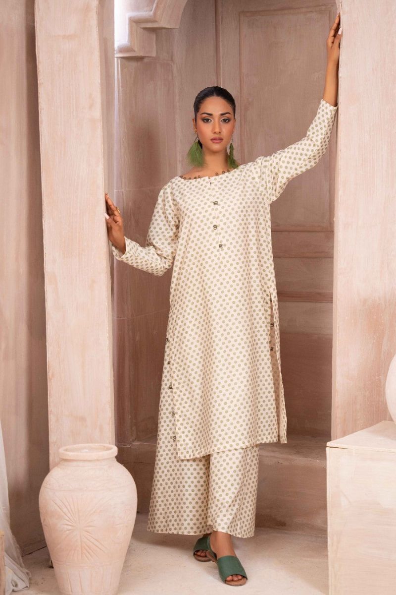 Ayla Studio - Pistachio Cream - Lawn - Green with Cream - 2 Piece