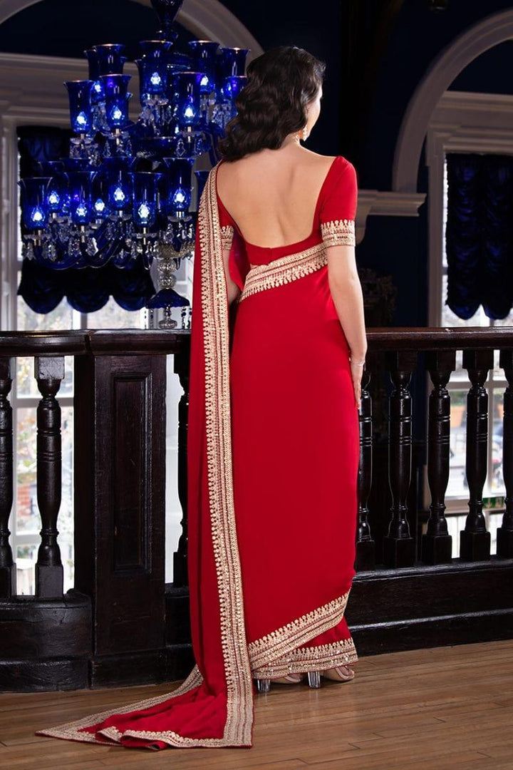 Kaanchi London - Lal Rukh - Saree - Premium Raw Silk - Studio by TCS