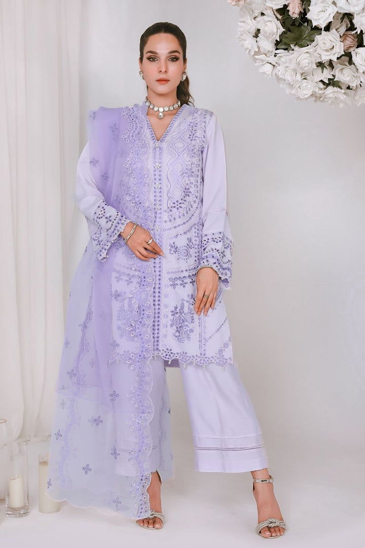 Reema Ahsan - KOMAL - Khadi silk  - Lilac  - 3 Piece