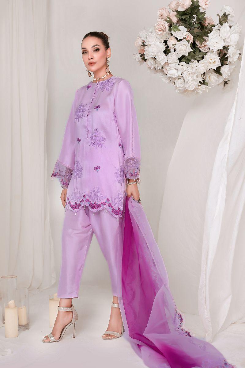 Reema Ahsan - SIA - Pure raw silk  - Tea pink  - 3 Piece