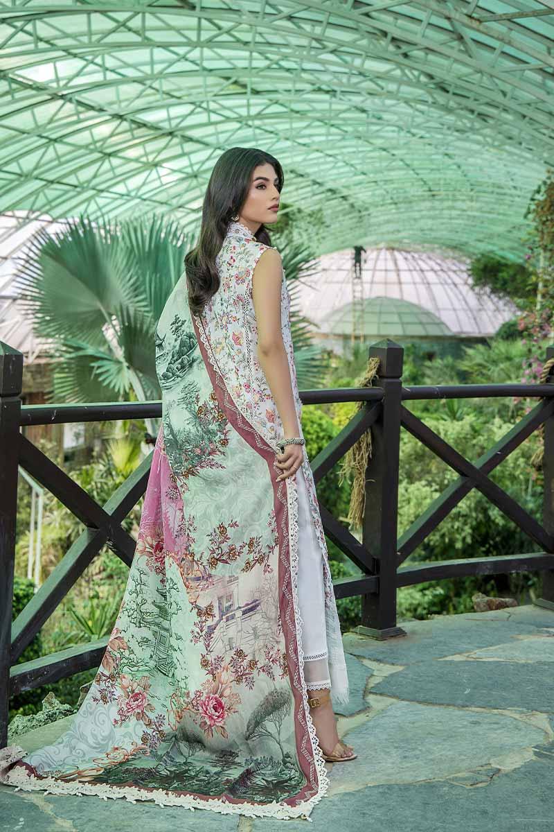 Malook - Kashish - White - LAwn - 3 Piece - Unstitch