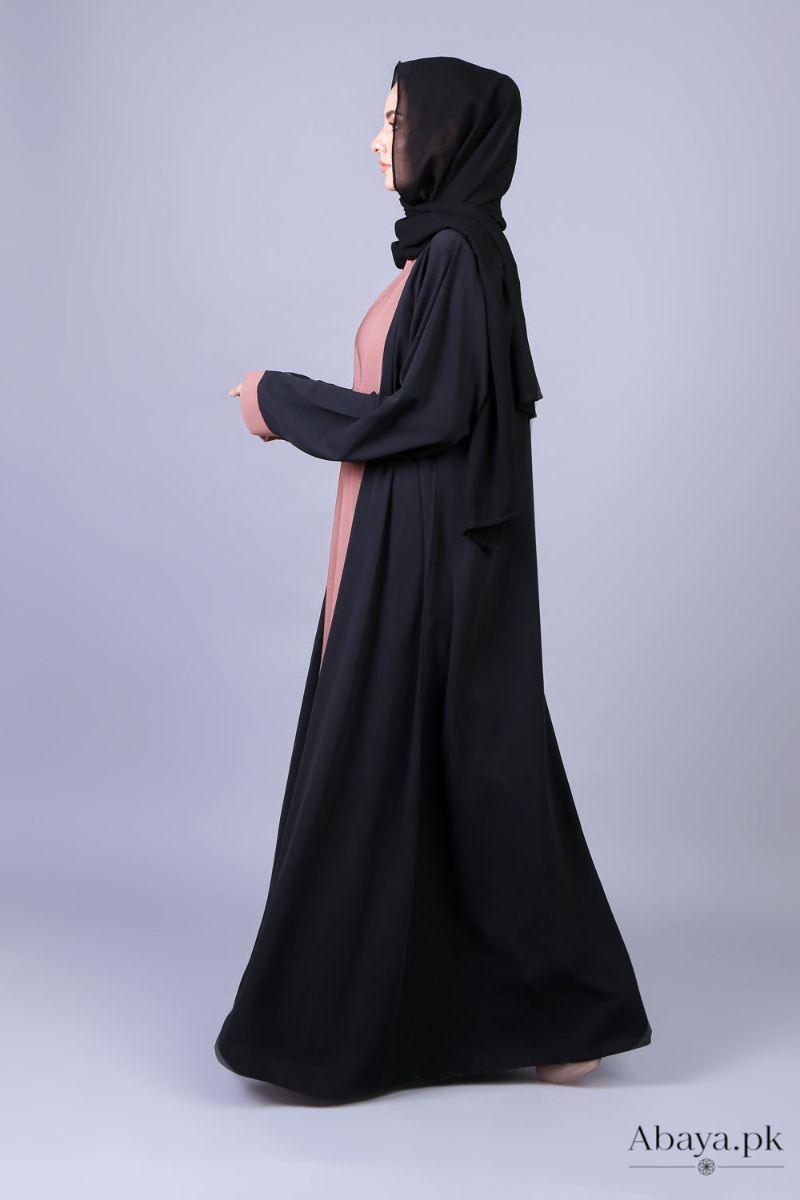 Abaya.pk - Shanayl Abaya - Nada fabric - Black & Brown