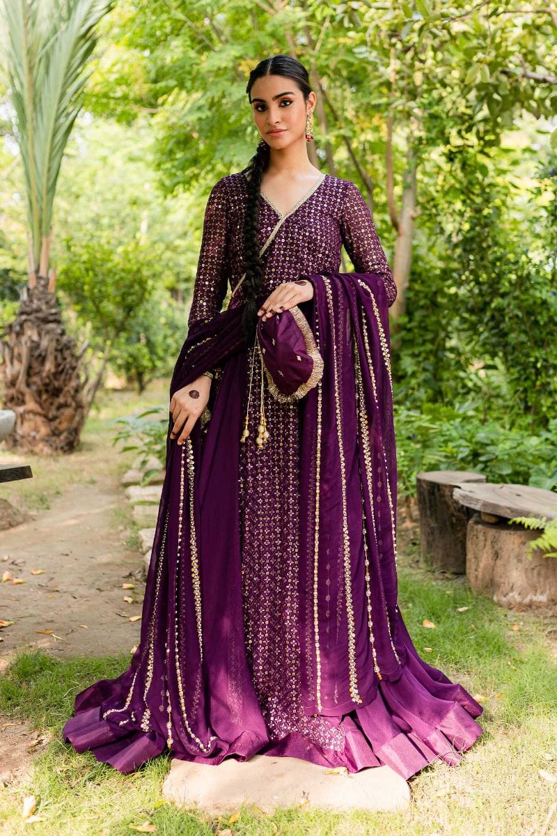 Allure by Ih - HEER - Chiffon & Silk - Plum - 4 Piece - Studio by TCS