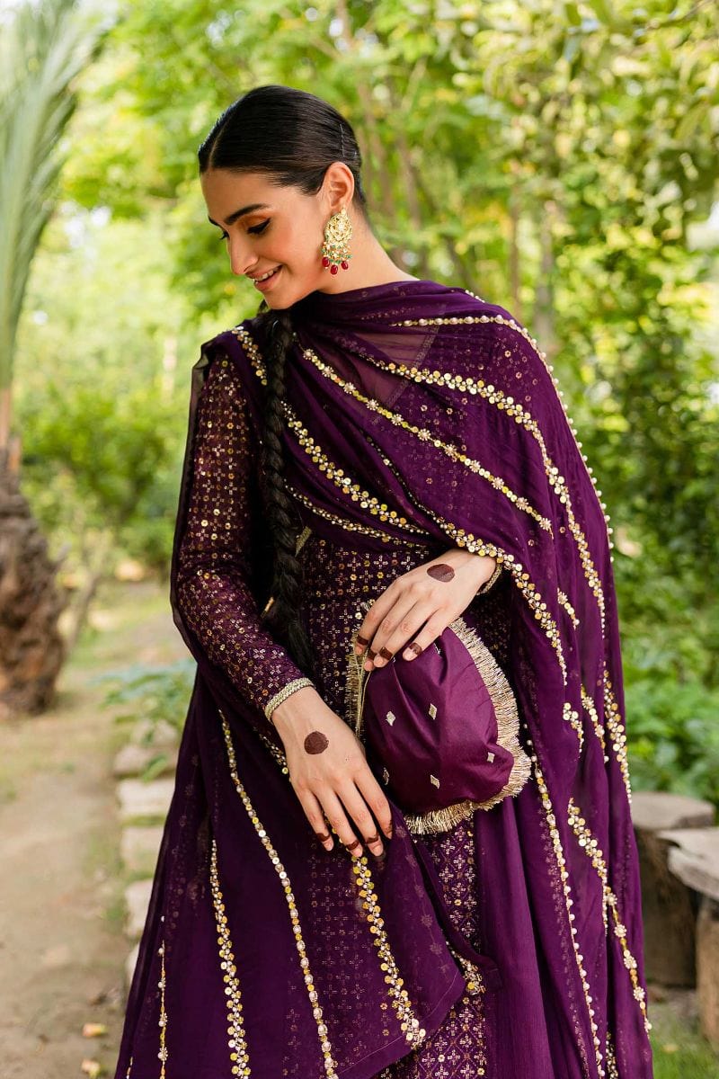 Allure by Ih - HEER - Chiffon & Silk - Plum - 4 Piece - Studio by TCS