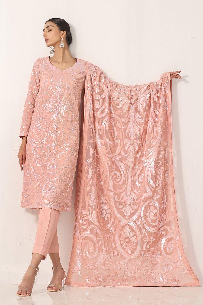 Rizwan Beyg Design - Arab Sequins - Irish - Pink - 2 Piece