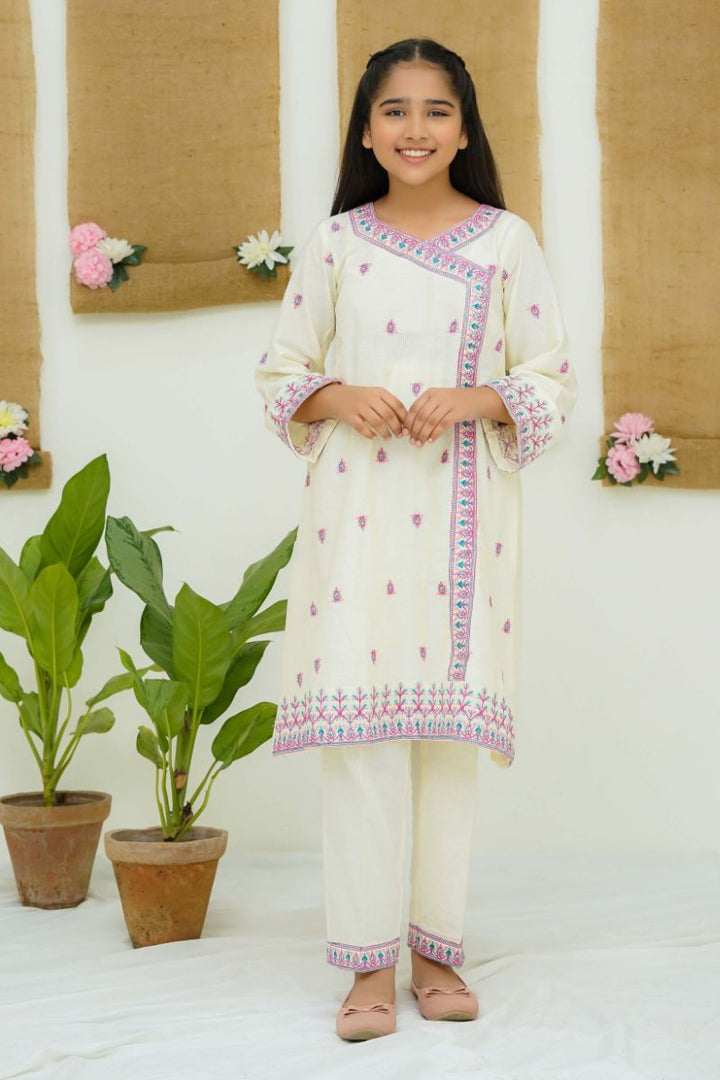 Modest - Mistara - Cream - Khaddar - Girls 2 Piece Suit