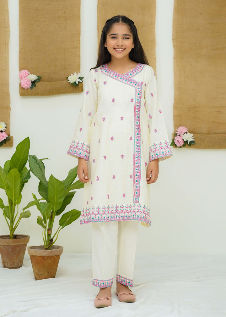 Modest - Mistara - Cream - Khaddar - Girls 2 Piece Suit