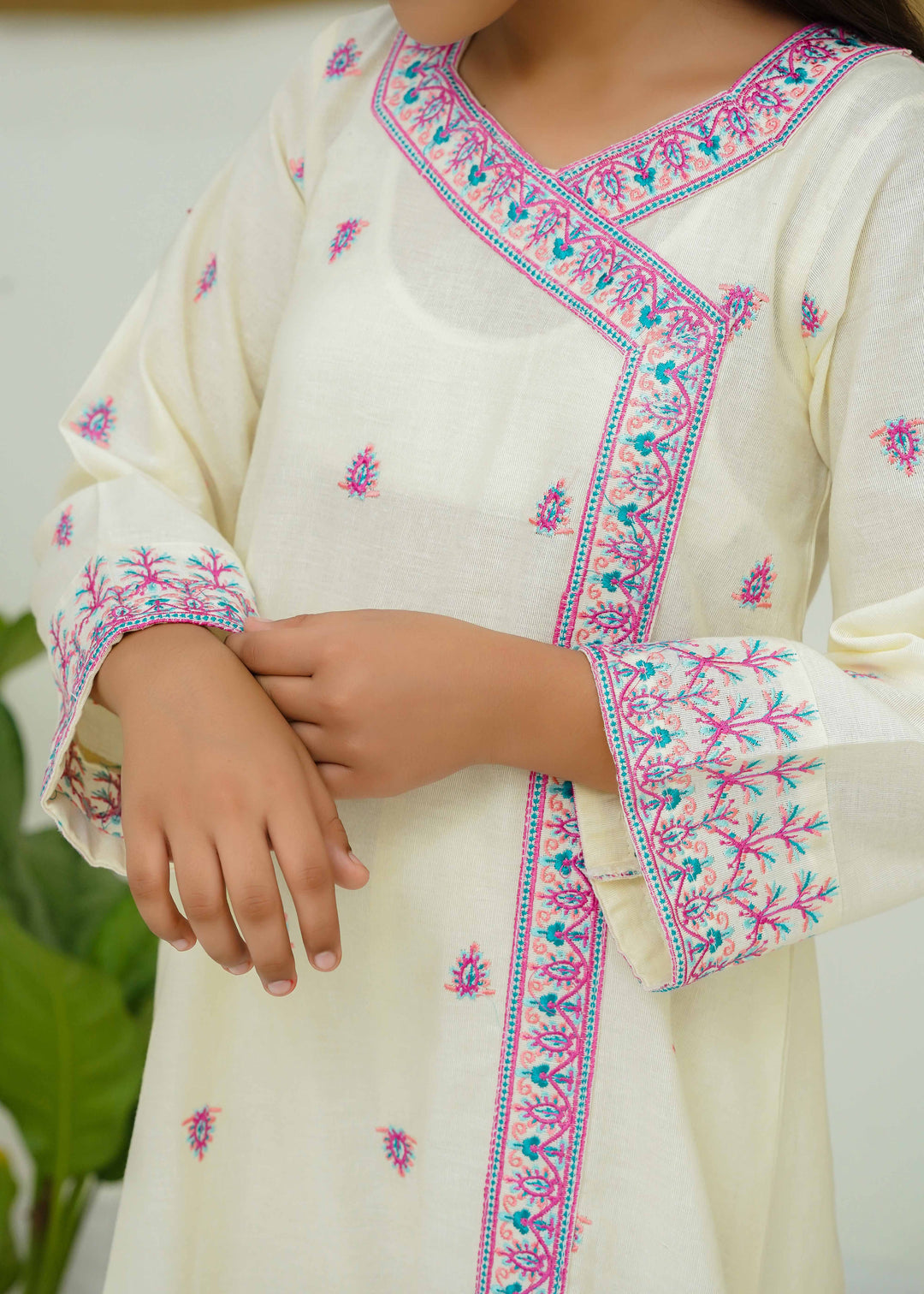 Modest - Mistara - Cream - Khaddar - Girls 2 Piece Suit