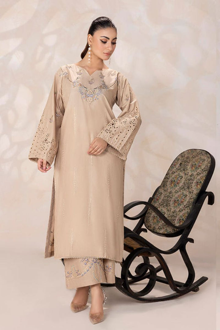 SAFWA - Embroidered - Brown - Lawn - 2 Piece - Stitched