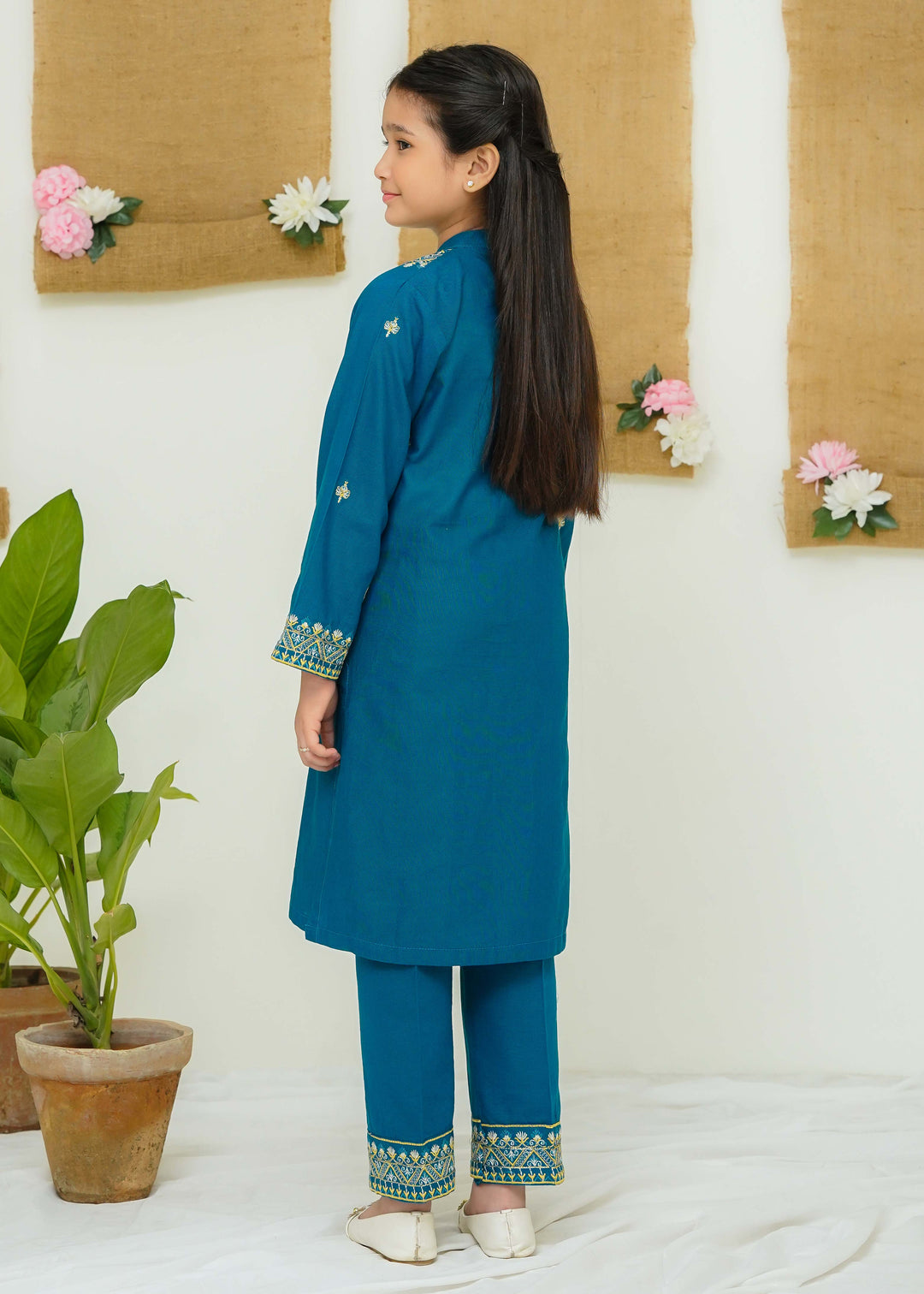 Modest - Serene - Blue - Khaddar - Girls 2 Piece Suit