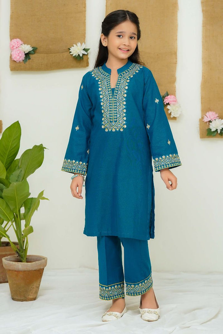 Modest - Serene - Blue - Khaddar - Girls 2 Piece Suit