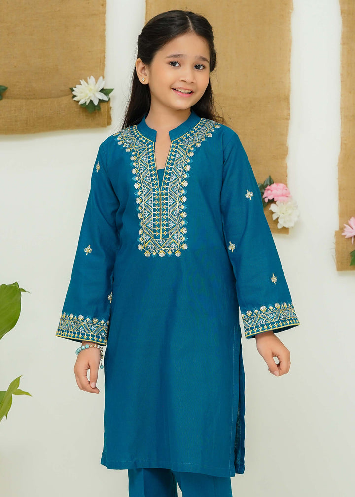 Modest - Serene - Blue - Khaddar - Girls 2 Piece Suit