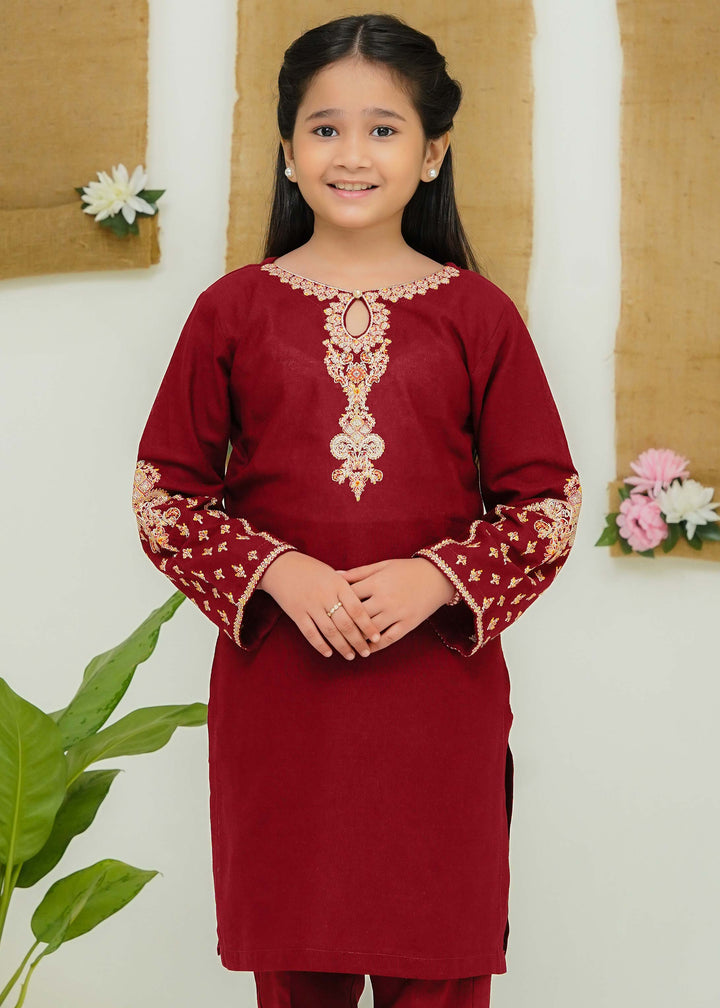 Modest - Pomona - Maroon - Khaddar - Girls 2 Piece Suit