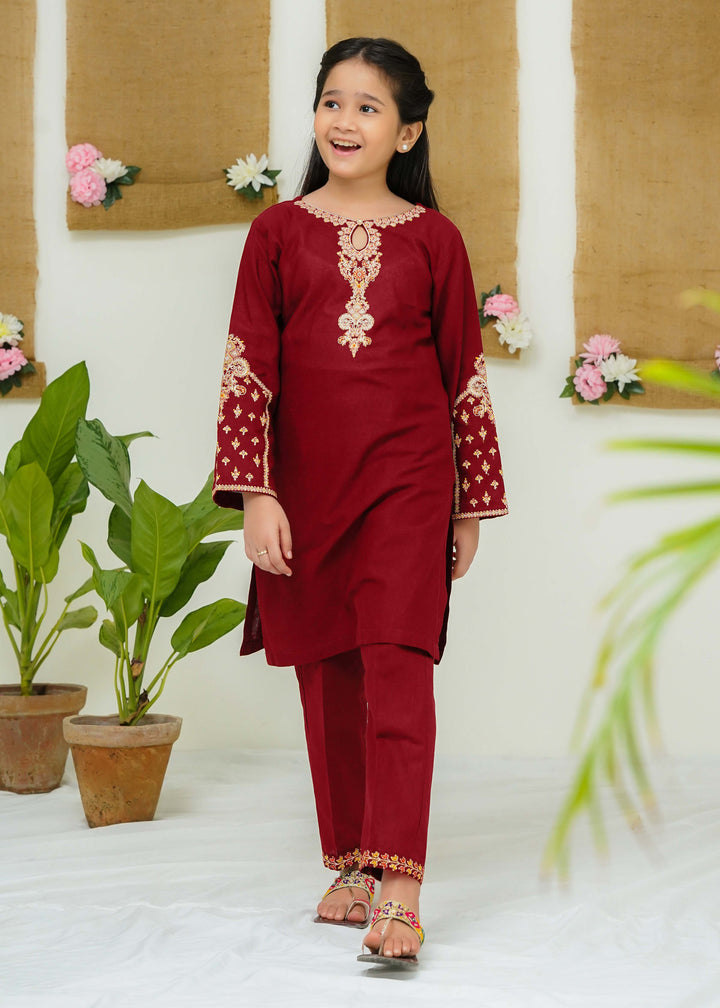 Modest - Pomona - Maroon - Khaddar - Girls 2 Piece Suit