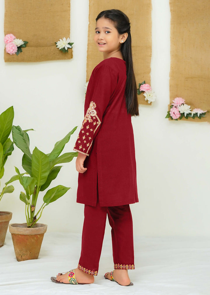 Modest - Pomona - Maroon - Khaddar - Girls 2 Piece Suit