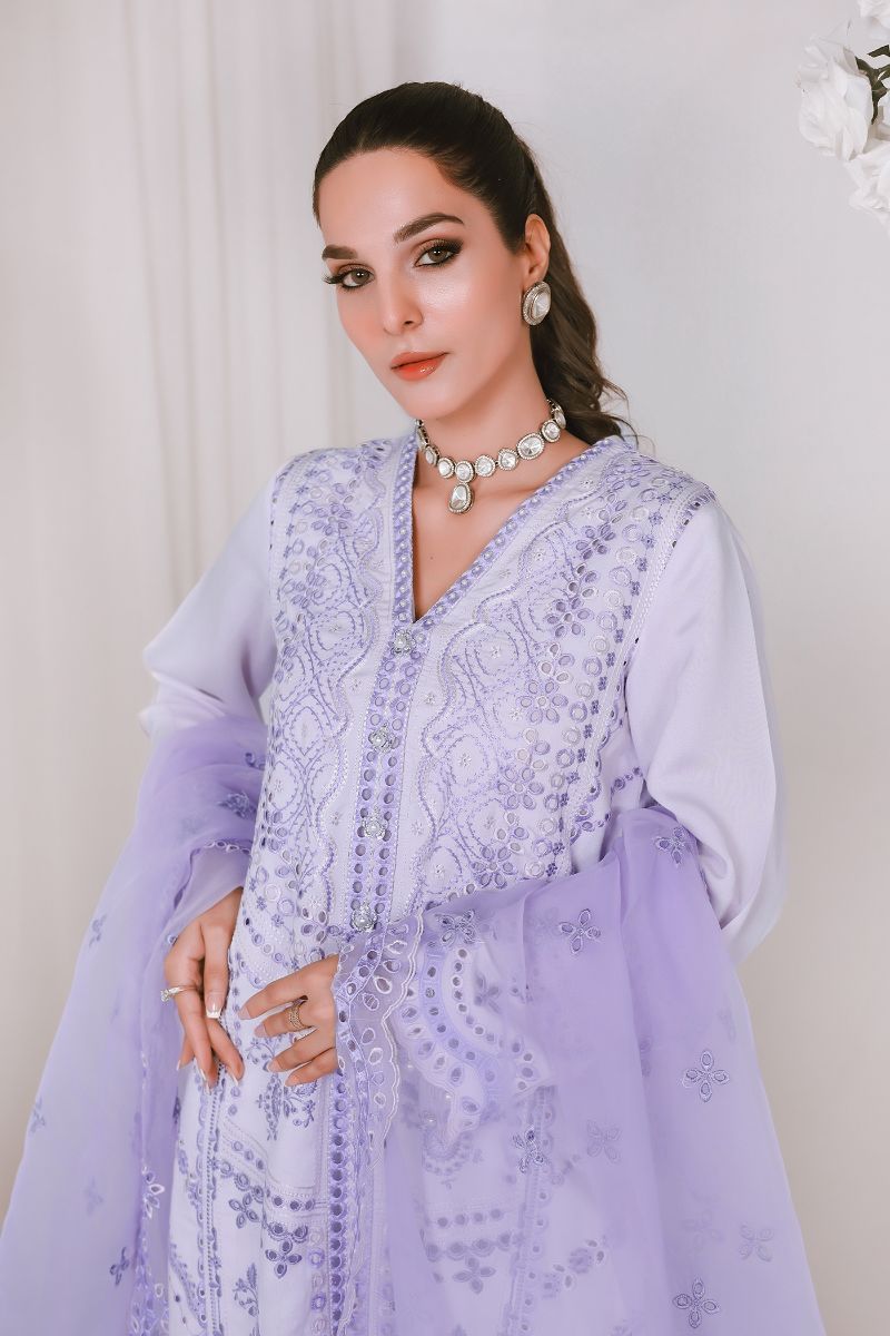 Reema Ahsan - KOMAL - Khadi silk  - Lilac  - 3 Piece