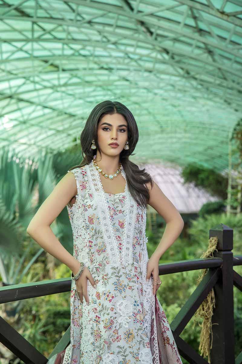 Malook - Kashish - White - LAwn - 3 Piece - Unstitch