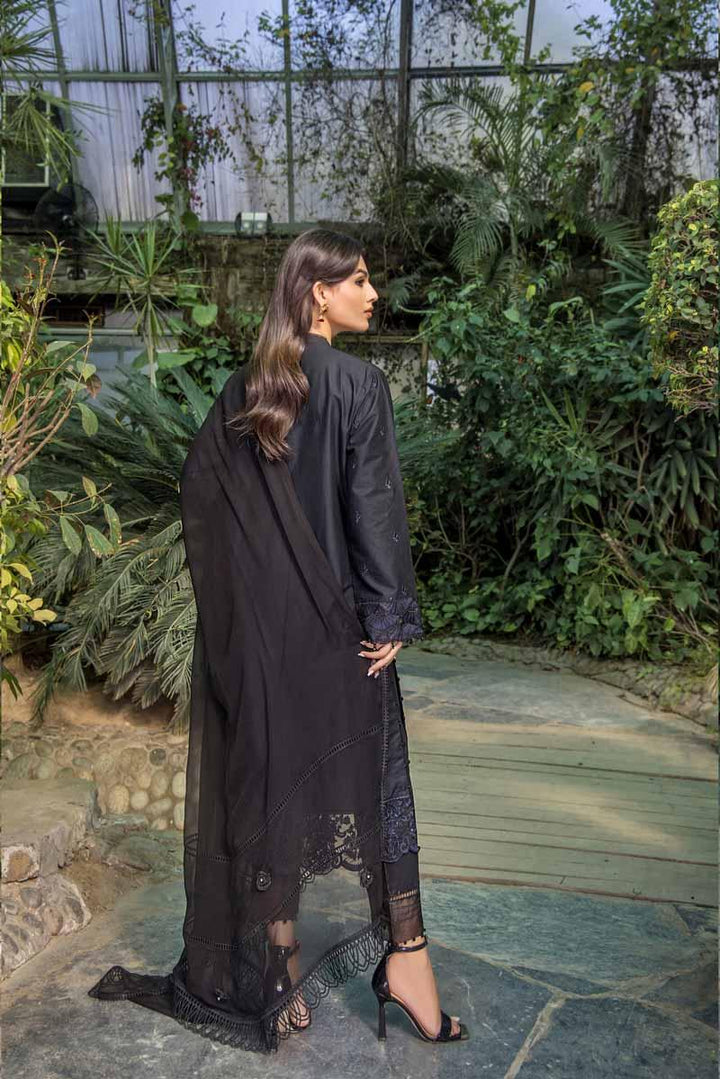 Malook - KOIL - Black - Lawn - 3 Piece - Unstitch