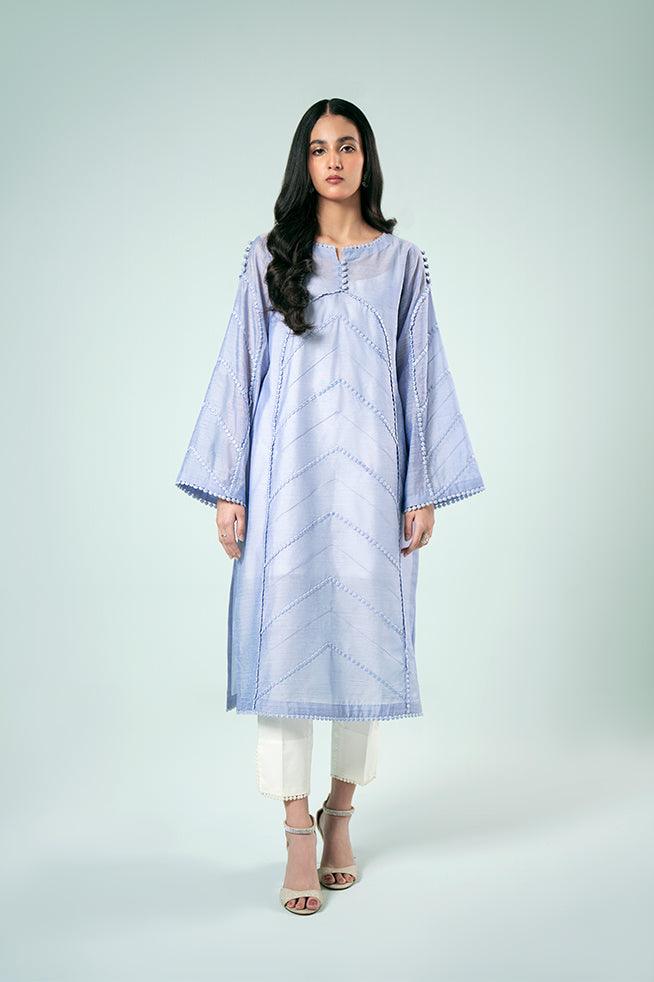 FOZIA KHALID  - Lavender Tunic - Lavender - Paper Silk - 1 Piece