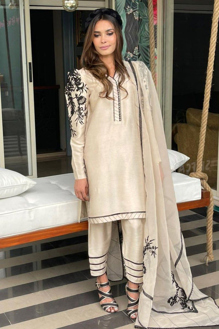 Maheen Trends - New day - 3 Piece - Silk & Organza