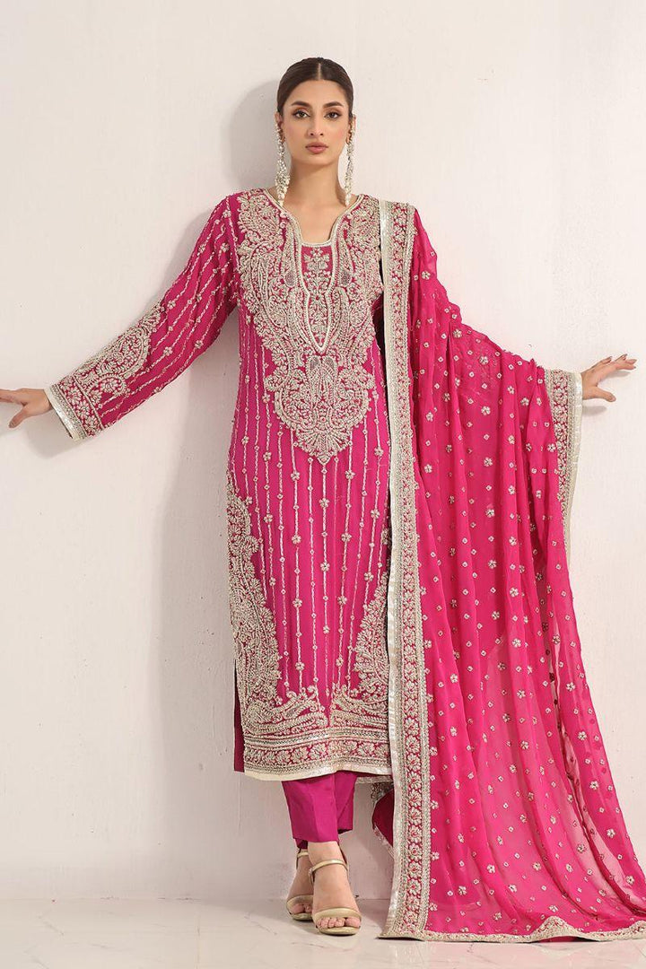 Rizwan Beyg Design - Manaali - Chiffon - Pink - 2 Piece