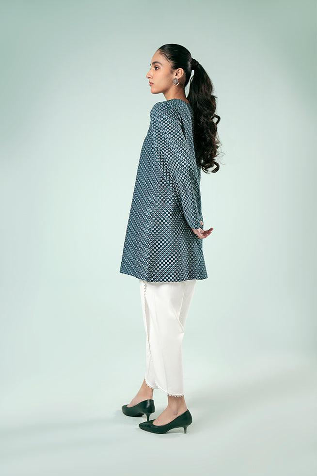 FOZIA KHALID  - Dotted Printed Kurta - Cotton - 1 Piece