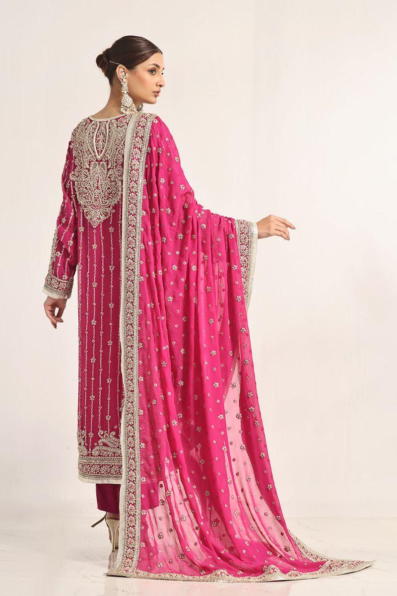 Rizwan Beyg Design - Manaali - Chiffon - Pink - 2 Piece