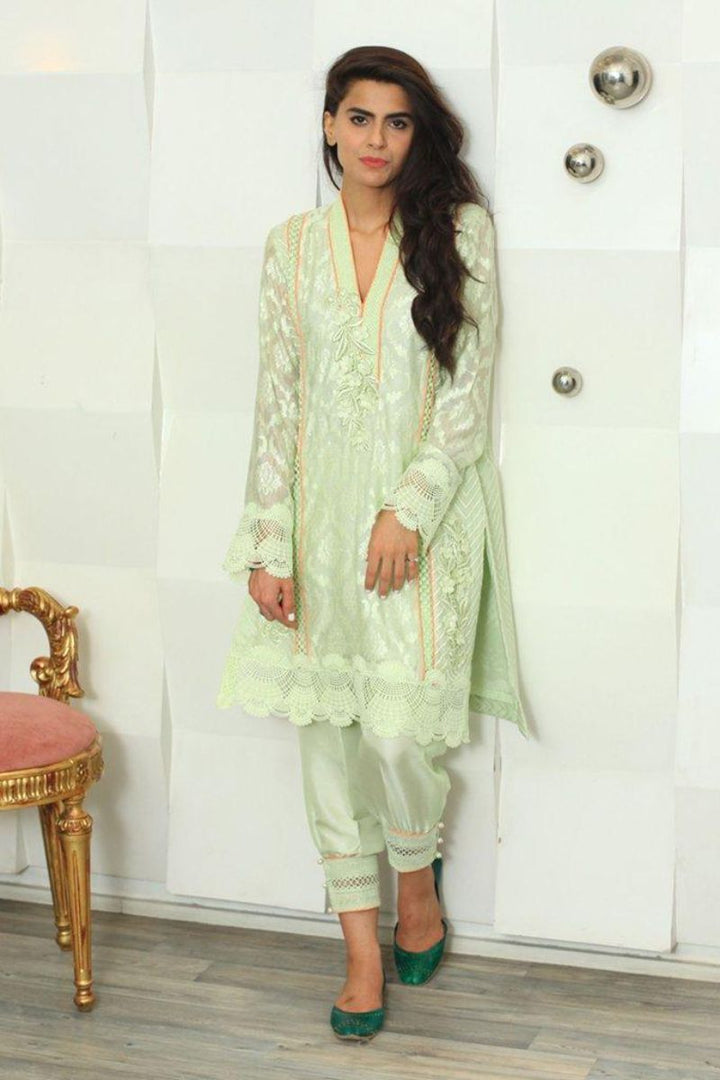 Maheen Trends - Day Lily - Green - Cotton - 2 Piece