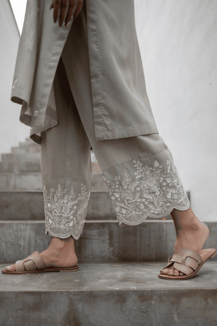 LA ROSAA - Luna - Khaddar - Grey - 2 Piece