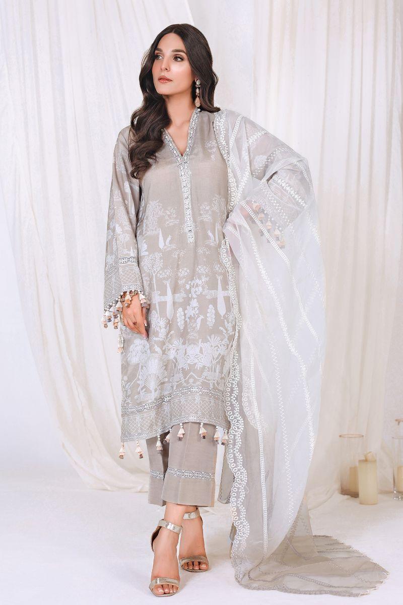 Reema Ahsan - NIA - Korean raw silk  - Skin  - 3 Piece