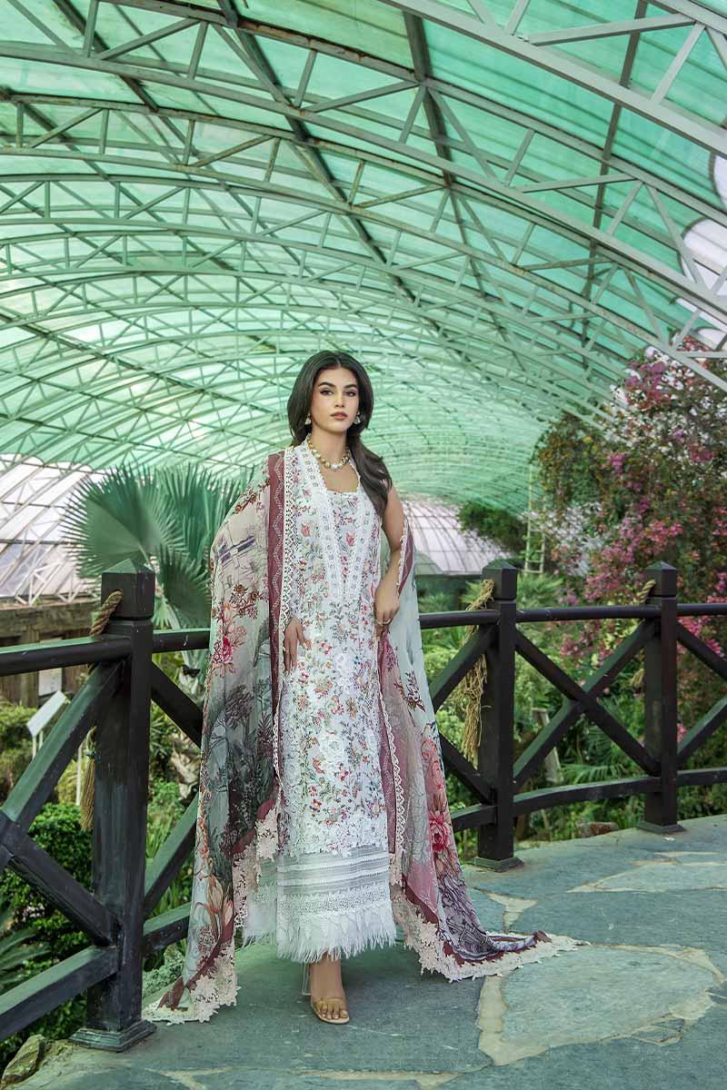 Malook - Kashish - White - LAwn - 3 Piece - Unstitch