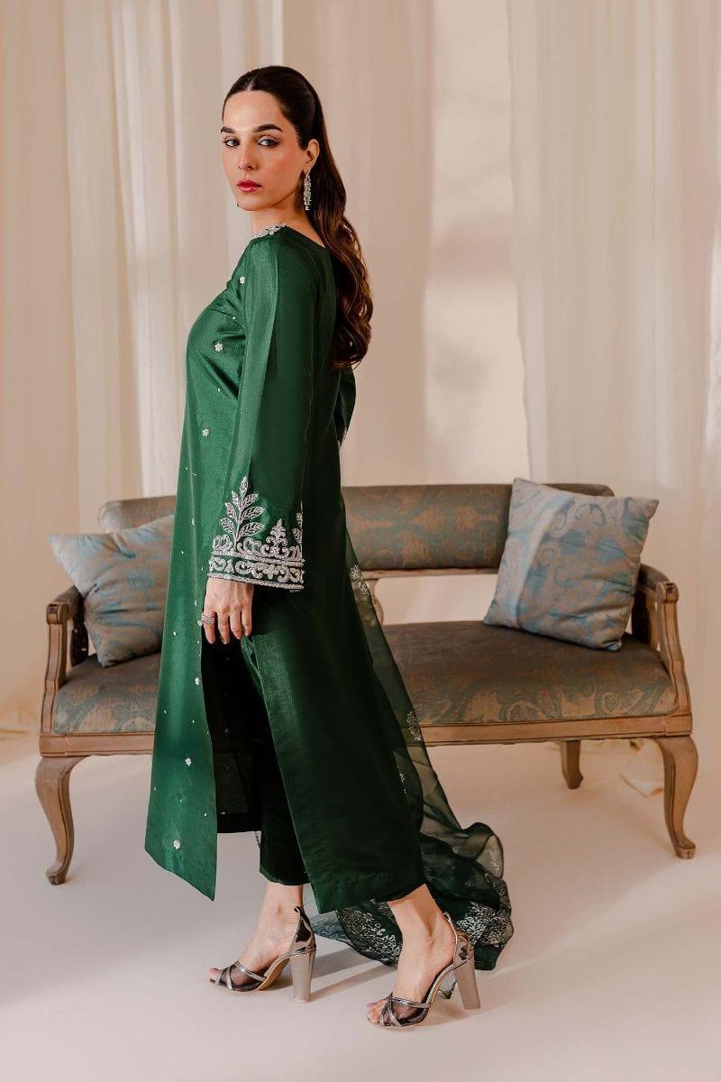 Allure by Ih - CAMELIA - Katan Silk - Emerald - 3 Piece - Studio by TCS