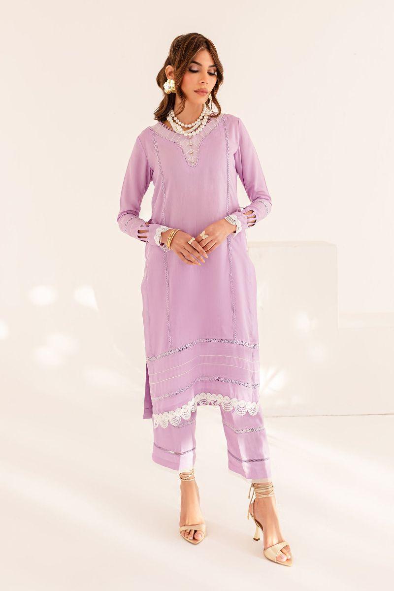 Allure by Ih - LILIANA - Lilac - Viscose & Organza - 3 Piece