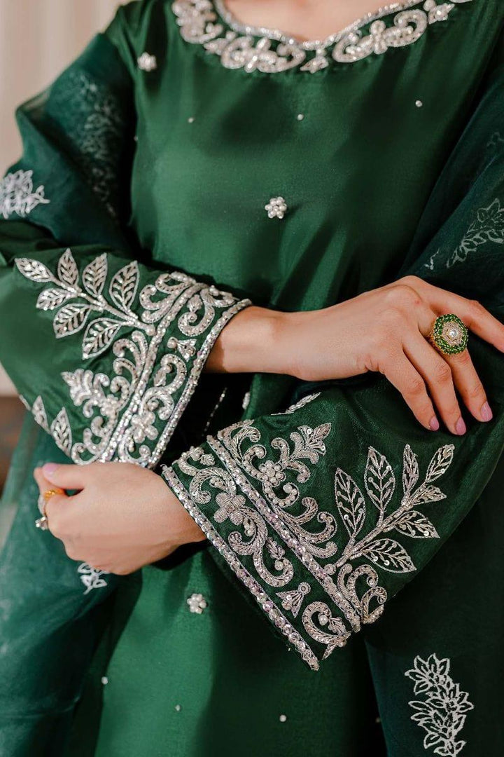 Allure by Ih - CAMELIA - Katan Silk - Emerald - 3 Piece - Studio by TCS