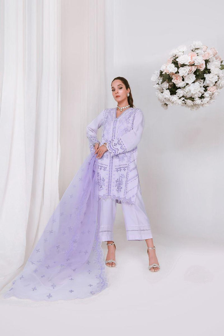 Reema Ahsan - KOMAL - Khadi silk  - Lilac  - 3 Piece