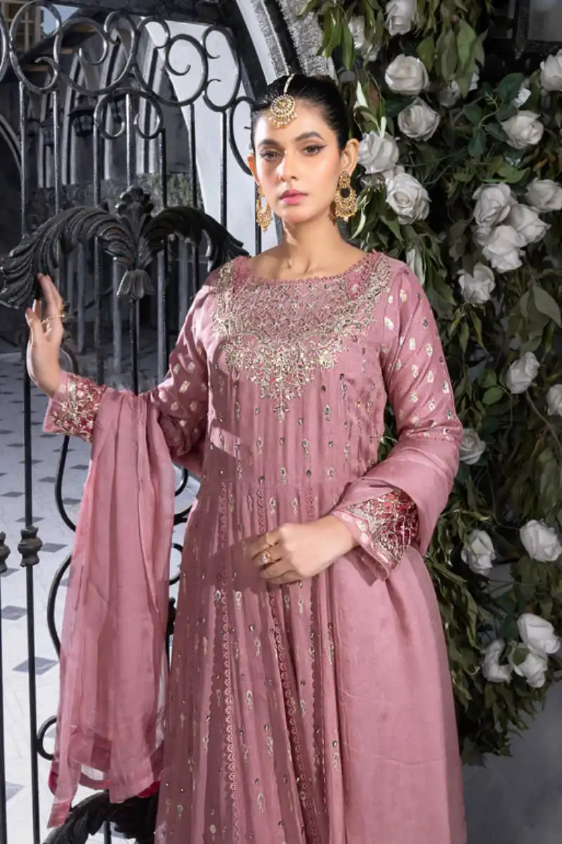 Sarajahan - Martina - Chiffon - Pink - 3 Piece