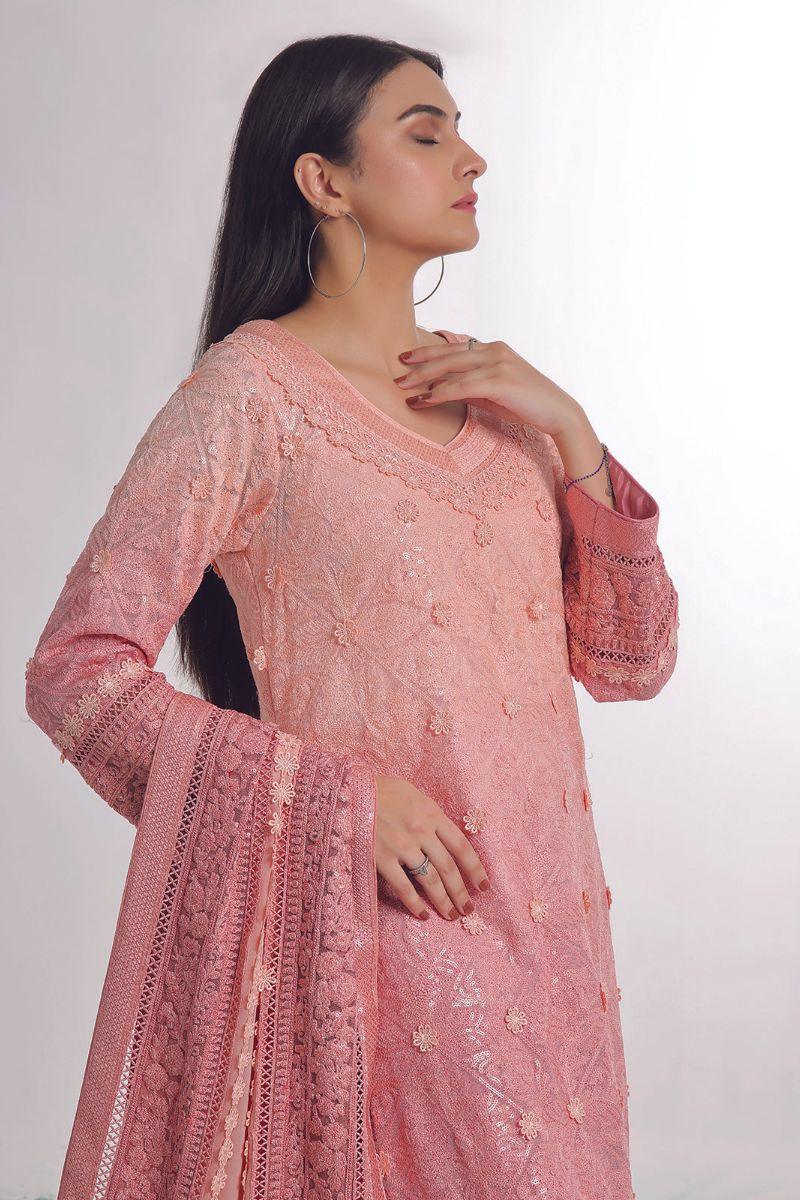 Rizwan Beyg Design - Hana - Cotton Net - Pink - 2 Piece